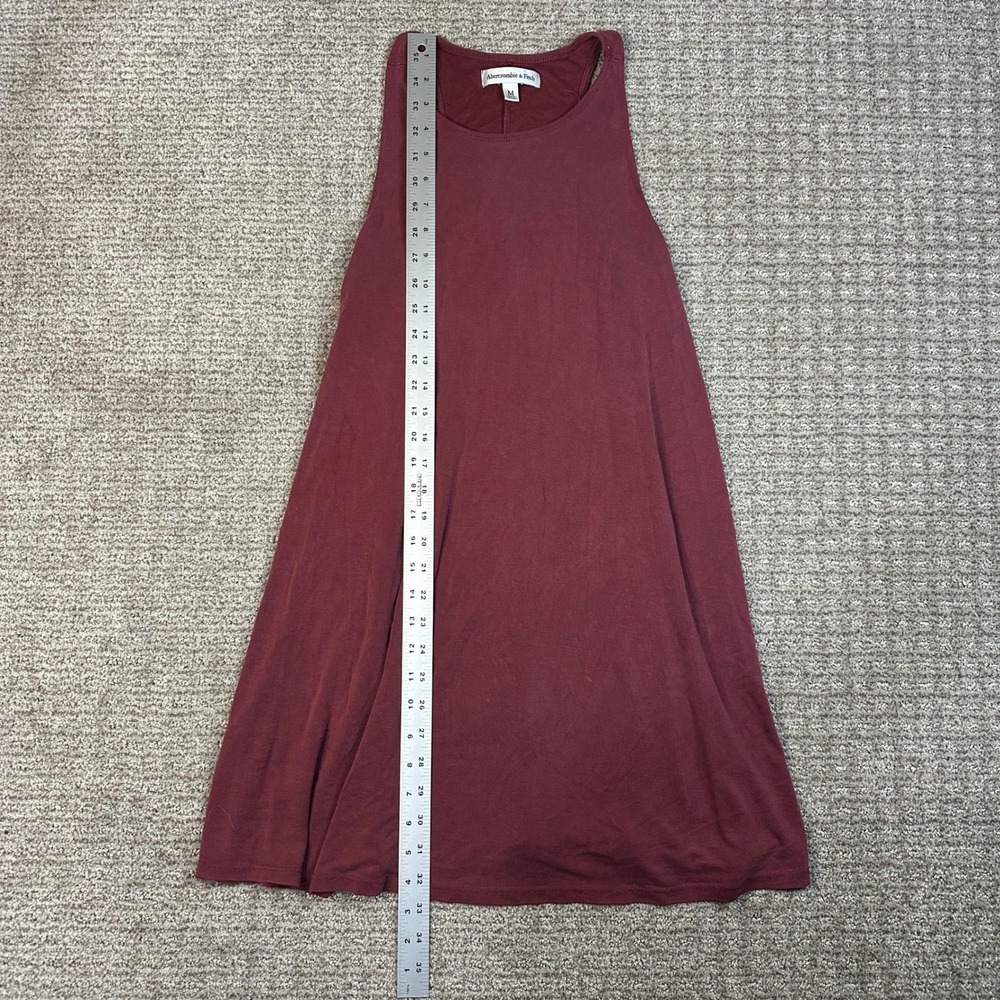 Abercrombie & Fitch Burgundy Sleeveless A-Line Mini Dress Womens Size M Maroon - Picture 6 of 8